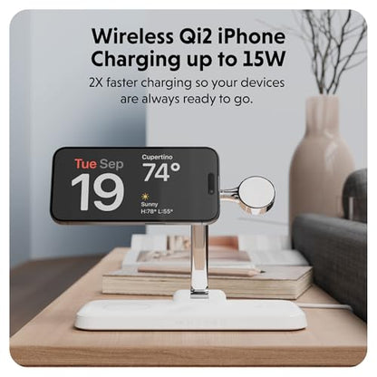 HyperJuice 4-in-1 Wireless Charger Qi2 Magnetic Stand — Fast Wireless Charger for iPhone, Apple Watch, Airpods & Any Qi-Compatible Device — Compact, Adjustable, and Foldable Qi2 - style: 4-in-1