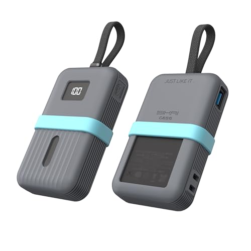 Silicone Case for Anker Zolo Power Bank (10,000mAh 30W) A1680/A1688 Protective Cover with Lanyard Slot, Drop-Proof Dust-Proof Precise Cutouts for Daily Use & Travel (Gray) - color: Gray
