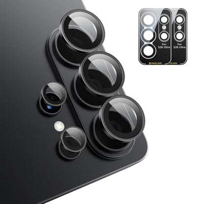 MAGIC JOHN 2 Pack for Samsung Galaxy S26 Ultra Camera Lens Protector,Black - color: Black