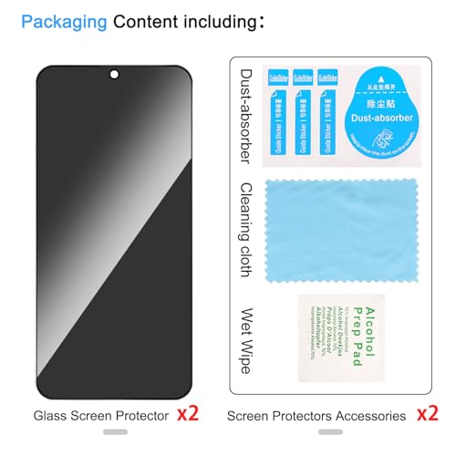 2 Pack Privacy Screen Protector for Samsung Galaxy S25