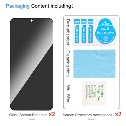 2 Pack Privacy Screen Protector for Samsung Galaxy S25