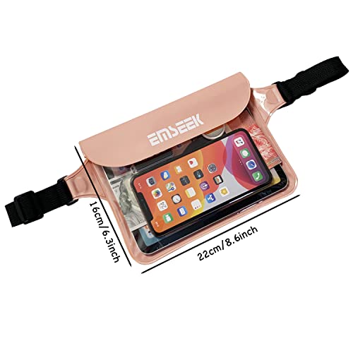 Waterproof Waist Pouch Dry Belt Bag Fanny Pack Keep Your Key Fob Wallet Kindle Phone Dry Perfect For Swim Surf Snorkel(Pink) - color: Pink