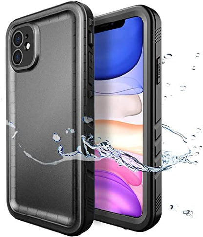 SPORTLINK Waterproof Case for iPhone 11, Full Body Heavy Duty Protection Full Sealed Cover Shockproof Dustproof Built-in Clear Screen Protector Rugged Case for iPhone 11 6.1 Inch Black | Anti-shock Rugged Military, IP68 Waterproof Anti-Dust Dual Protectio
