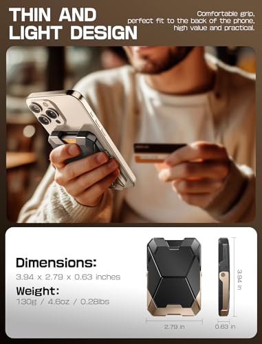 i-Blason for MagSafe Wallet with Stand & Money Clip, 6-Card Holder, Gold - color: Desert, size: with Money Clip