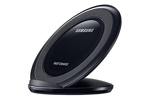 Samsung Qi Certified Fast Charge Wireless Charging Pad + Stand - Supports wireless charging on Qi compatible smartphones - Black