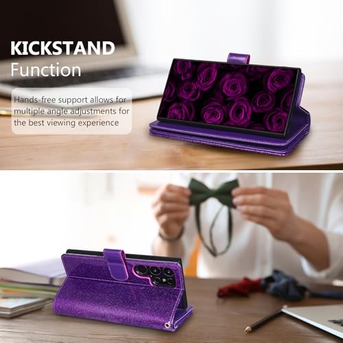Varikke for Galaxy S25 Ultra Wallet Case Magnetic Detachable, Deep Purple - color: Dark Purple, size: Galaxy S25 Ultra 6.9"