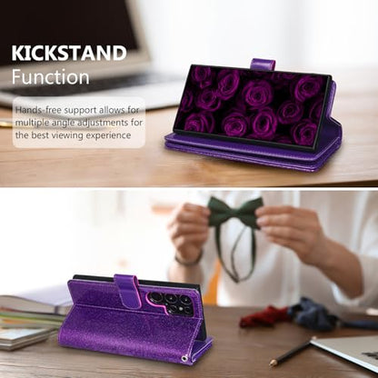 Varikke for Galaxy S25 Ultra Wallet Case Magnetic Detachable, Deep Purple - color: Dark Purple, size: Galaxy S25 Ultra 6.9"