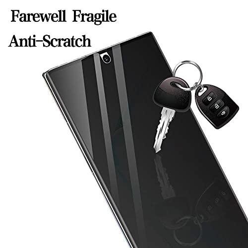 LWYHL 2 Pack Note 10 Plus Privacy Screen Protector, Anti-Spy Black Flexible TPU Film for Samsung Galaxy Note 10+ [Support Fingerprint ID] Full Adhesive Easy Install Accessories Case Friendly - size: Samsung Galaxy Note 10 Plus