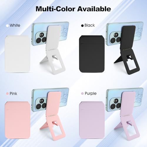 Magnetic Tripod Phone Stand, Slim Foldable Phone Holder for Iphone(Black) - color: Black