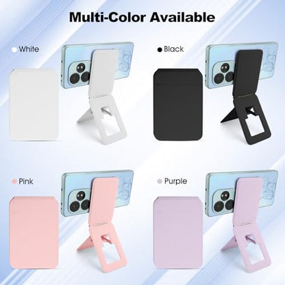 Magnetic Tripod Phone Stand, Slim Foldable Phone Holder for Iphone(Black) - color: Black