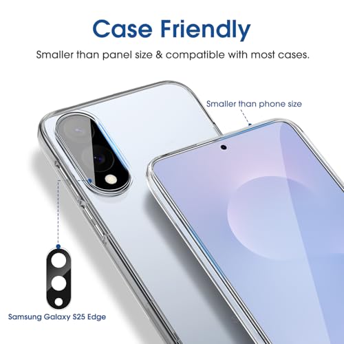 amFilm OneTouch for Samsung Galaxy S25 Edge Screen Protector Tempered Glass - size: S25E-6.7"