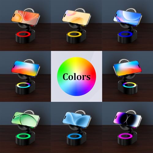 AKLLCCR Wireless Induction Bluetooth Speaker 5in1 Phone Holder Speaker - color: Black