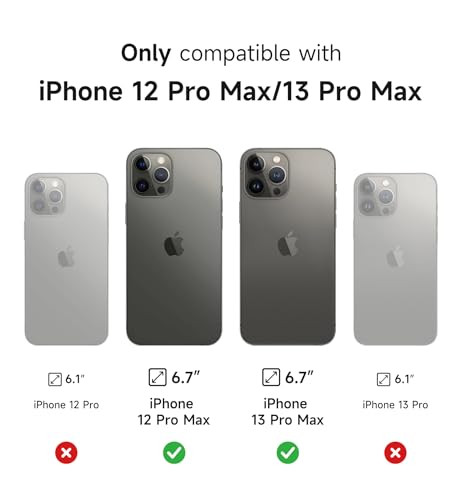 SURITCH for iPhone 13 Pro Max/12 Pro Max Case with Magnetic Camera Slide Cover and Adjustable Kickstand, Compatible with MagSafe, Shockproof Bumper Case Slim Protective Cover 6.7 Inch, Black - color: Black, size: IPhone 13 Pro Max/12 Pro Max-6.7"