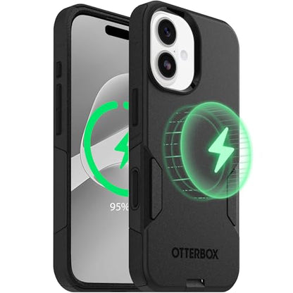 OtterBox iPhone 17 – Commuter Series Slim MagSafe Case - Black | 3X MIL Drop Protection - Dual-Layer - Pocket-Friendly - Camera Control - Raised Edges - Port Covers - Non-Retail Packaging - color: Black