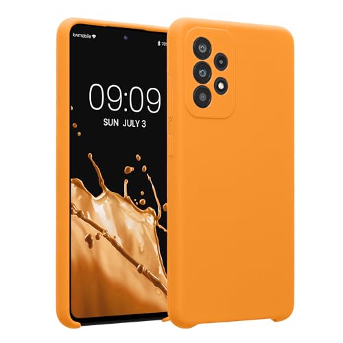 kwmobile Case Compatible with Samsung Galaxy A52 / A52 5G / A52s 5G Case - Slim TPU Silicone Phone Cover - Soft Touch Finish - Fruity Orange - color: Fruity Orange, size: Galaxy A52 / A52 5G / A52s 5G