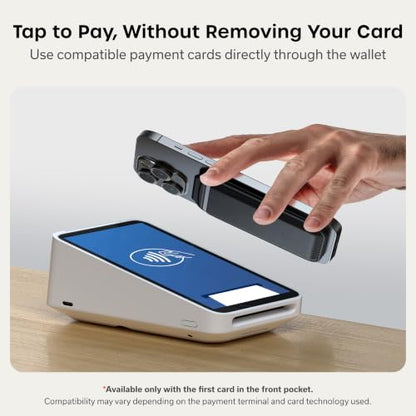 Satechi MagSafe Wallet Stand, Card Holder, NFC Pass-Through - color: Black
