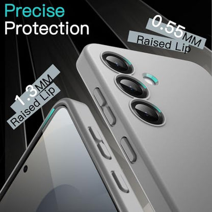 JETech Slim Case for Samsung Galaxy S25 Plus, Silver Shadow | Camera Lens Protection, Soft TPU Design, Matte Finish, Shockproof Protection - color: Silver Shadow, size: Galaxy S25 Plus