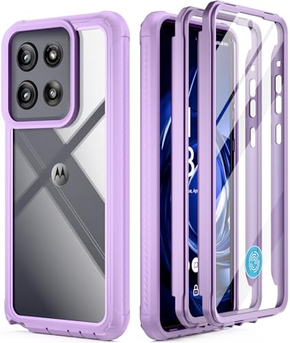 Poetic Guardian Case for Motorola Moto G Stylus 5G 2026 [Screen Protector Works with Fingerprint ID] [20 FT Mil-Grade Drop Tested], Full-Body Hybrid Shockproof Bumper Cover, Purple/Clear - color: Purple, size: Moto G Stylus 5G 2026