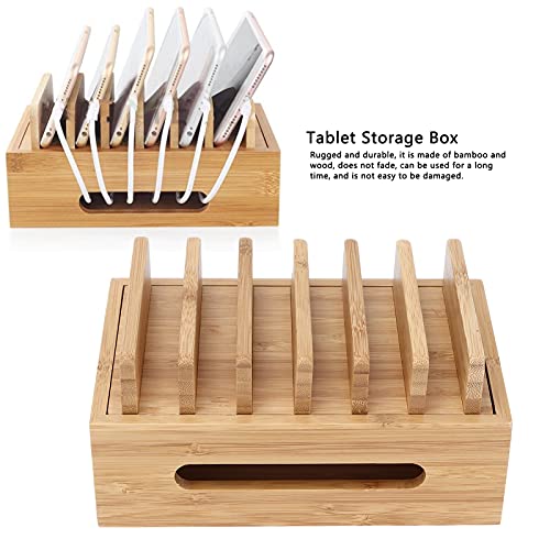 Buachois Bamboo Charging Station Universal Holder Docking Station for Phone Tablet Watch Earbuds