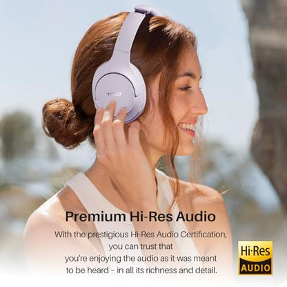 TOZO Hybrid Active Noise Cancelling Headphones, Hi Res Audio - color: Purple