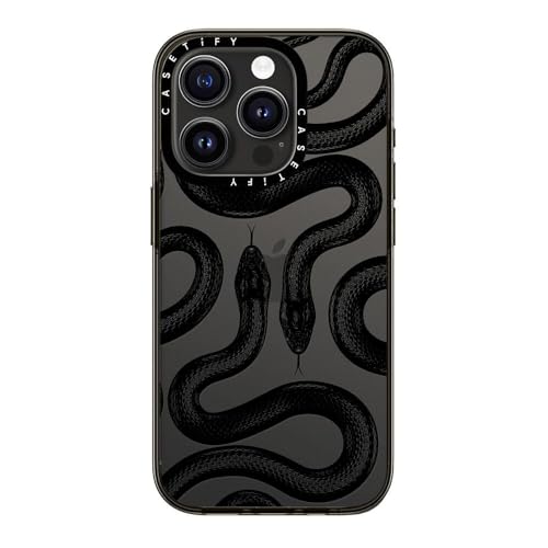 CASETiFY for iPhone 15 Pro Case - Compact | Lightweight | 4ft. 2x Military Grade Drop Protection | Black Kingsnake | Black - color: Black Kingsnake, size: Iphone 15 Pro (6.1")