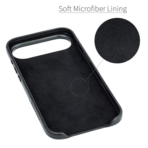 Dockem Card Case for iPhone 17 Air with Magnetic Mounting Plate, Camera Control Button, Wallet with 2 Holder Slots: M2 Exec Premium Synthetic Leather (Black) - color: Black, size: 17 Air