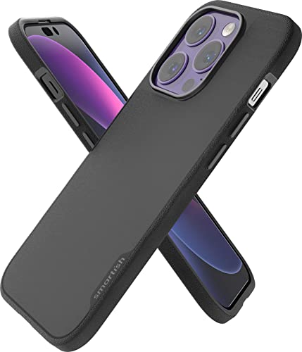 Smartish iPhone 14 Pro MagSafe Case, Gripmunk, Slim Grip Case, Black | Thin, Grippy & Protective, Magnetic with Microfiber-Lined Interior, Drop-Tested from 6 Feet, Raised Edges for Screen & Camera - color: Black Tie Affair (MagSafe), size: iPhone 14 Pro