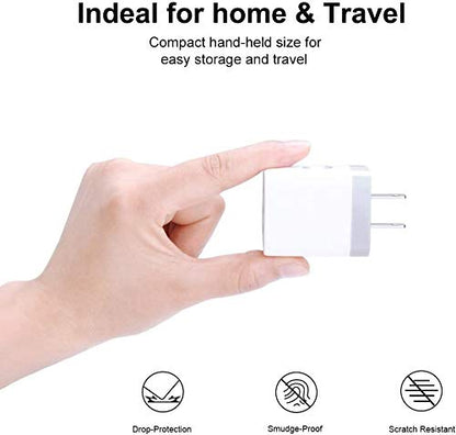 USB Charger Cubes, Wall Charger Adapter, Sicodo 3Pack Universal Travel 3.1A - color: 3Pack-Purple Green Blue