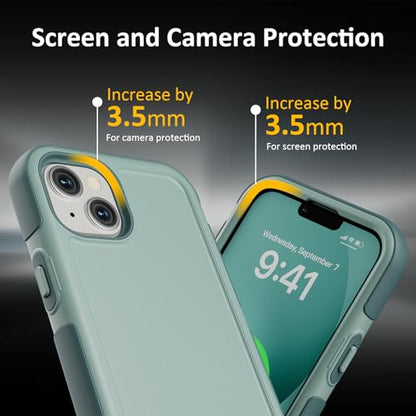 Follaroma Magnetic for iPhone 13 Case, Heavy Duty Phone Cases, Green, 6.1" | Compatible with MagSafe, Heavy Duty Shockproof,Military-Grade Anti-Drop Protective,Dual Layer Magnetic Protection Phone Cover - color: Green
