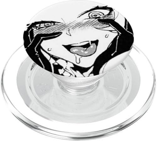 Cute Ecchi Hentai Girl Ahegao Waifu Pop Socket PopSockets PopGrip for MagSafe - style: Magnetic PopGrip