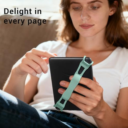 CoBak Secure Hand Strap for Ebook Reader, Lightweight, Elastic, Green - color: Green