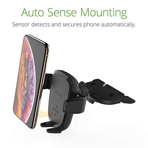 iOttie Auto Sense Qi Wireless Car Charger – Automatic Clamping Wireless Charging CD Slot & Air Vent Phone Mount Combo for iPhone, Samsung Galaxy, Google Pixel, Huawei, LG, and Other Smartphones - style: Air Vent + CD Slot
