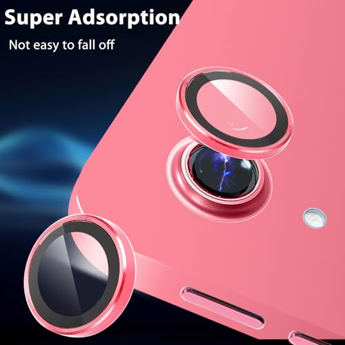 Zeking (2 Set for iPad 11 A16 2025 Camera Lens Protector, Scratch-Resistant HD Clarity Ultra-Thin 9H Tempered Glass with Aluminum Edging, Individual Metal Lens Cover(Red) - color: Red