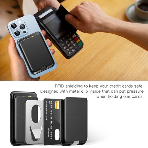 Phone Card Holder, Premium Leather Wallet Stick on, Adhesive Credit Card Holder for Case, Sticky Wallet for Back of Cover, Android Cell Phone, iPhone, Fit 4 Cards, Snow White - color: Snow