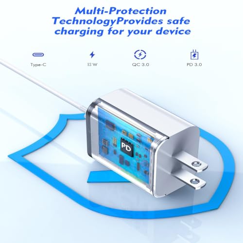 iPhone Charger Fast Charging,2Pack USB C to Lightning Charging Cord Cable - size: 3FT