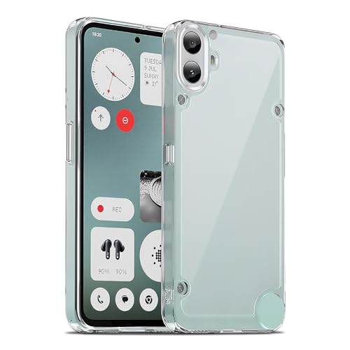 Case for Nothing CMF Phone 1, Military Grade Drop Protection Phone Case, Yellowing Resistant, Anti-Scratch Hard PC Back, Shockproof Hard Ultra-Thin Protective Cover, Clear - size: Nothing CMF Phone 1