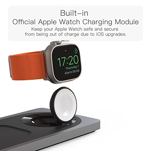 PETINO 3 in 1 Wireless Charging Station for Apple Devices with MagSafe - color: Black