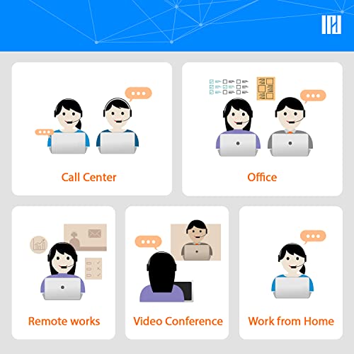 IPD IPH-165 Phone Headset with Noise Cancelling Microphone for Office and Call Center-Compatible with Avaya 1608 1616 9601 9608 9611 9611G 9620 9621 9630 9631 9640 9641 9650 9670 J139 J159 J169 J179 - color: 165-BL-FOAM