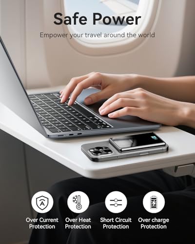 Kuulaa 10000mAh MagSafe Portable Charger 15W Wireless Magnetic Power Bank with 20W USB-C Output Slim Battery Pack Compatible with iPhone 17/16/15/14/13 Pro/Pro Max Series