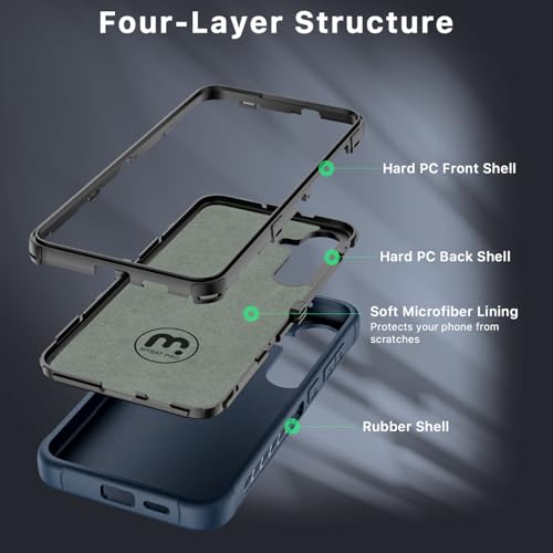 M MYBAT PRO for Samsung Galaxy S24 Plus Case with 360° Rotating Stand - color: Blue, size: Samsung Galaxy S24 Plus