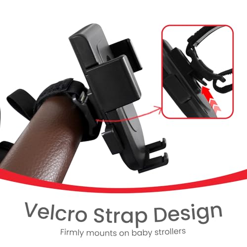 Baby Stroller Phone Holder, Universal Handlebar Phone Mount Black