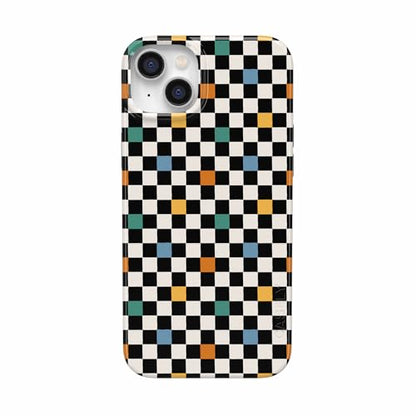 Casely iPhone 14 Plus Case | Old Skool | Retro Checkerboard | Compatible with MagSafe | Classic Ultra Slim Design - color: Old Skool | Retro Checkerboard