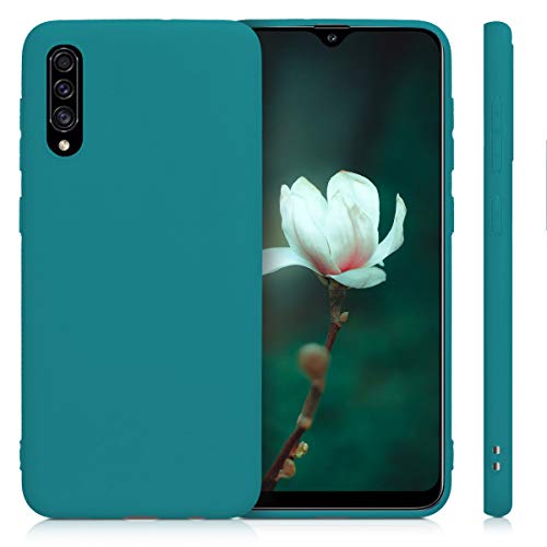 kwmobile Case Compatible with Samsung Galaxy A30s Case - Soft Slim Protective TPU Silicone Cover - Teal Matte - color: teal matte