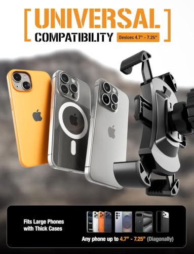 ToughTested Cup Holder Phone Mount, Heavy Duty Boom Arm, Adjustable Grip