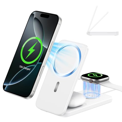 3 in 1 Wireless Charging Station for iPhone, Apple Watch & AirPods