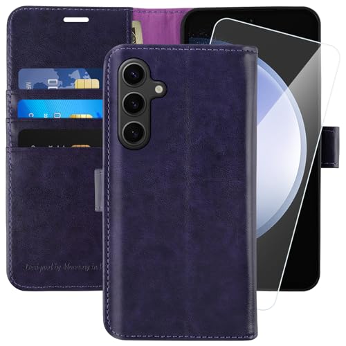MONASAY Wallet Case for Samsung S23 FE with 3 Card Holders - Purple - color: Purple, size: Galaxy S23 FE