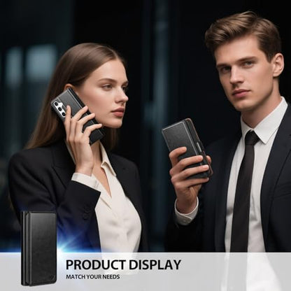 Compatible with Samsung Galaxy S24 5G Case Wallet with Card Holder Women Men,RFID Blocking PU Leather Phone Case Flip Shockproof Protector Cover Credit Card Slot Kickstand,Black - color: Black, size: Samsung Galaxy S24