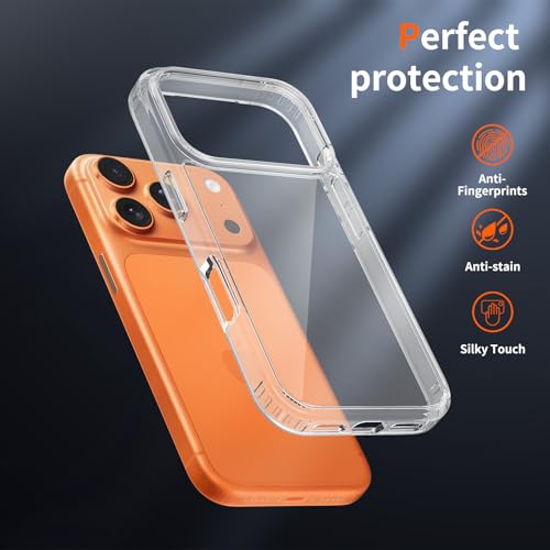 Pulgarin & Co Clear Case for iPhone – Crystal Anti-Yellowing, Shock-Absorbing Protection, Slim Profile with Raised Edges (iPhone 14 Pro)