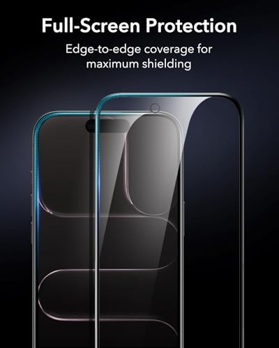 ESR 3 Pack for iPhone 17 Air Privacy Screen Protector, Armorite | 7X Impact Absorption, 9H+ Tempered Glass, Anti-Spy, Easy One-Pull Installation, UltraFit Tray, Full-Coverage Protection - size: iPhone Air 6.5 inch