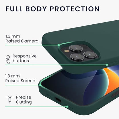 kwmobile Case Compatible with Apple iPhone 16 Pro Case - TPU Silicone Phone Cover with Soft Finish - Blue Green - color: blue green, size: iPhone 16 Pro
